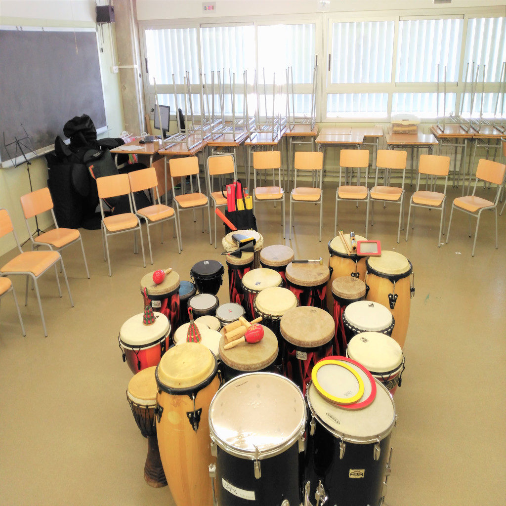 Drum circle en el aula